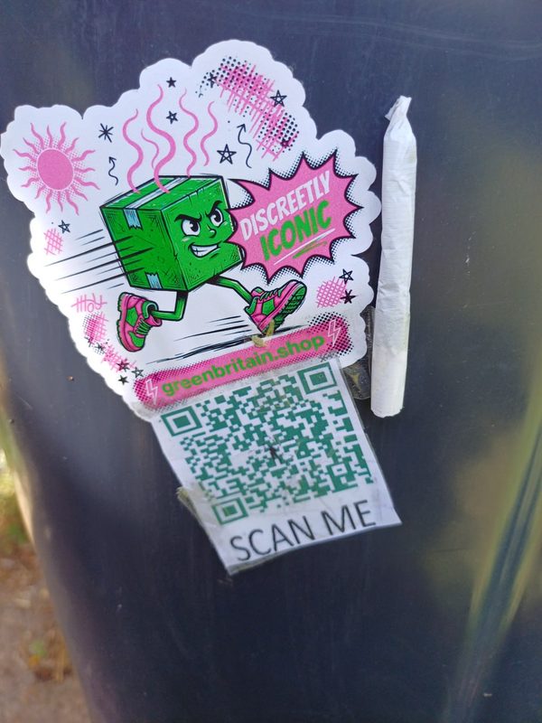 Customer review - -Free pure  joint with QR and stickers out in public ❤️ ☮️