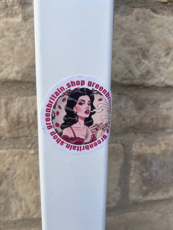 Customer review - Slapped some stickers up around popular smoking areas around